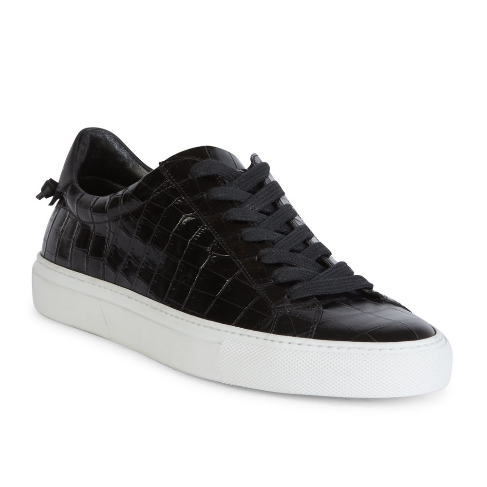 Givenchy Leather Croc Embossed Sneakers